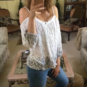 Urban Outfitters floral off the shoulder